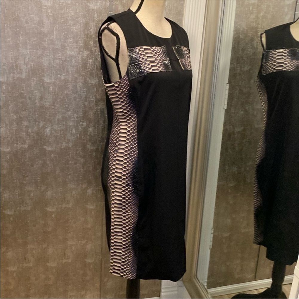 Reed Krakoff Black Python Skin Panelled Dress, Us10